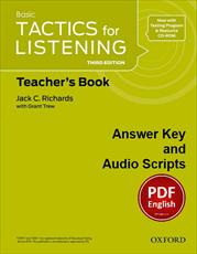 پاسخ ویرایش سوم کتاب Basic Tactics for Listening